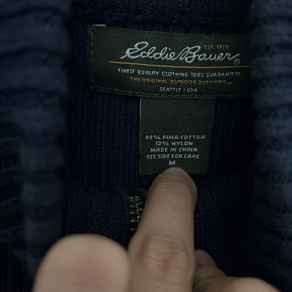 Eddie Bauer - Women's Two Way Ribbed Sweater Sweatshirt - Size M - Picture 5 of 5